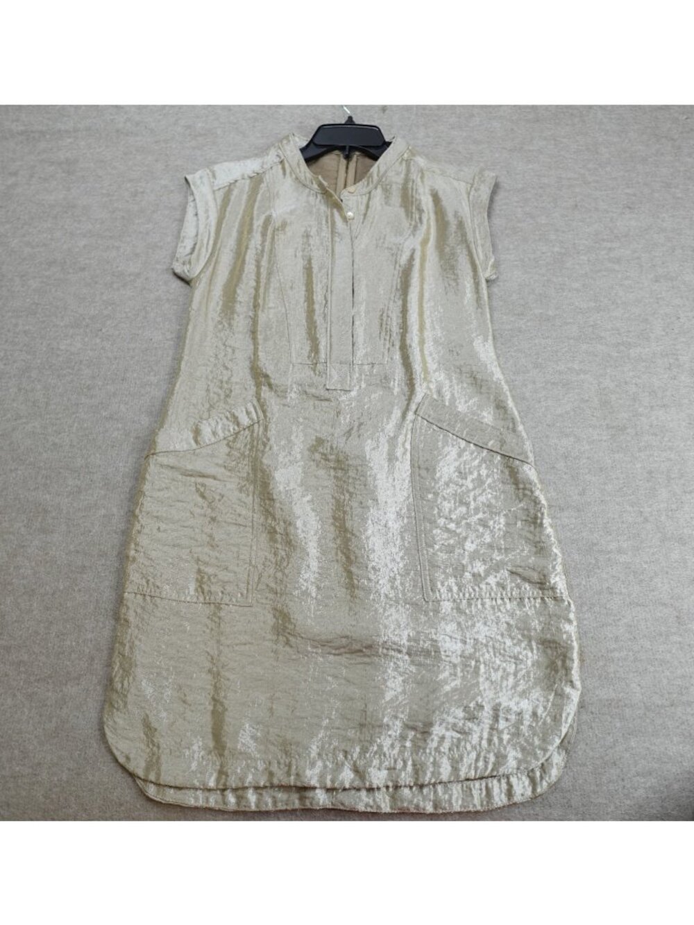 J.Crew Womens Dress 2 Gold Shimmer Shift A-Line C9227